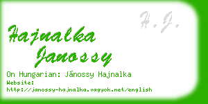 hajnalka janossy business card